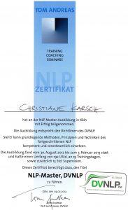 DVNLP Master Zertifikat, Christiane Karsch